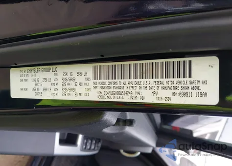 2011 Dodge Nitro Detonator из США, поврежденный, VIN 1D4PU6GX8BW514240